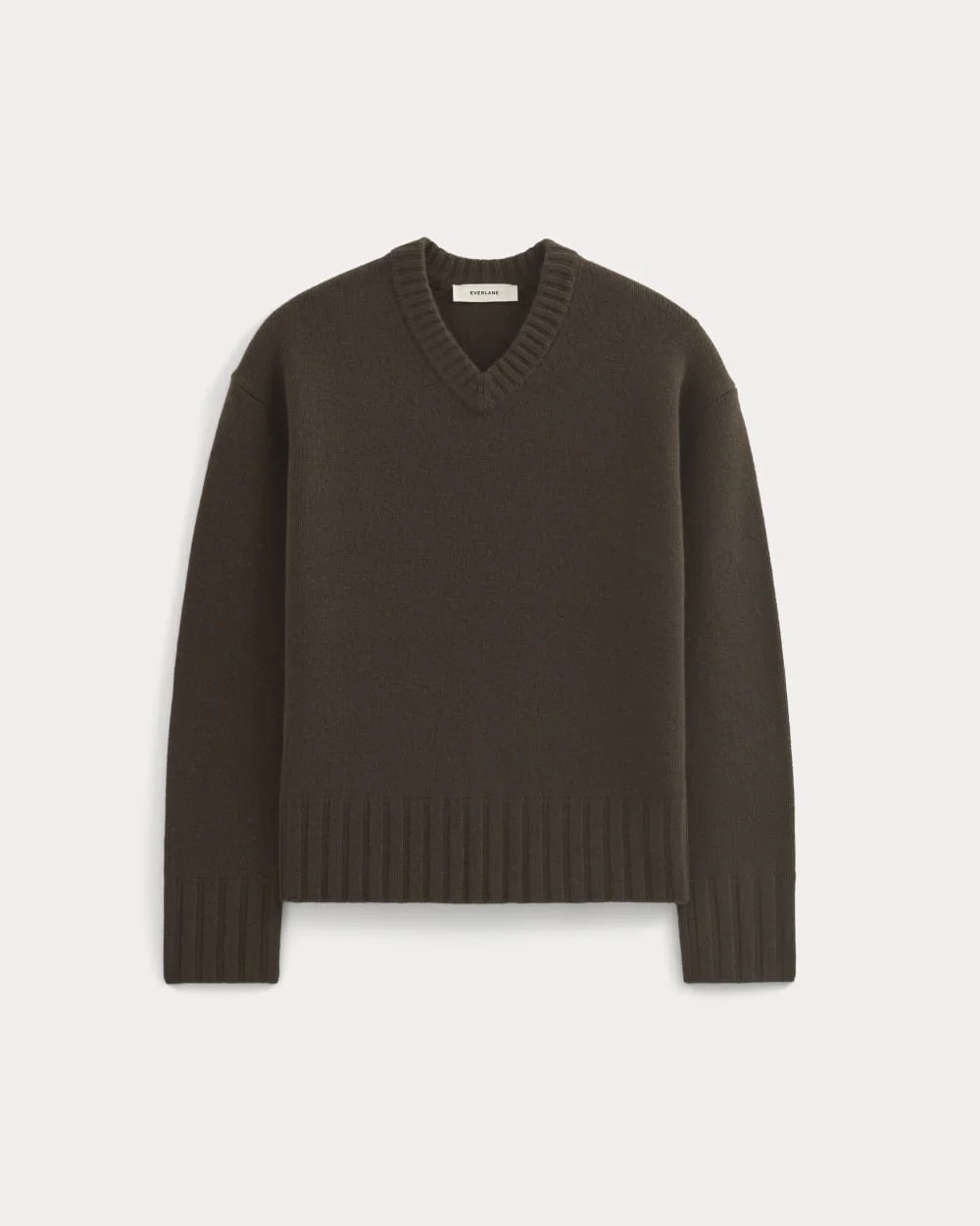 V-NECK SWEATER IN EXTRAFINE LUXE MERINO - 1