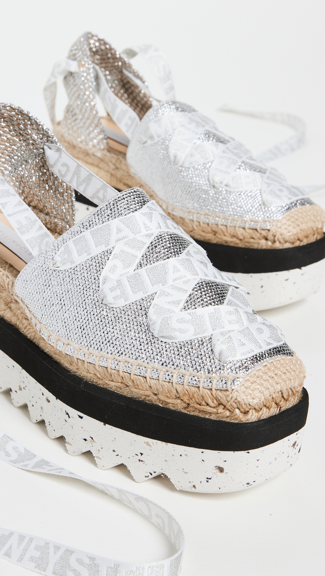 Gaia Laminated Cotton Platform Espadrilles - 5