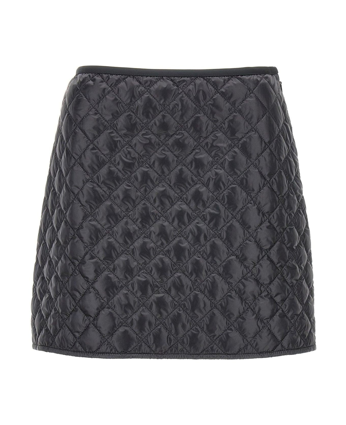 Logo Patch Quilted Mini Skirt - 1