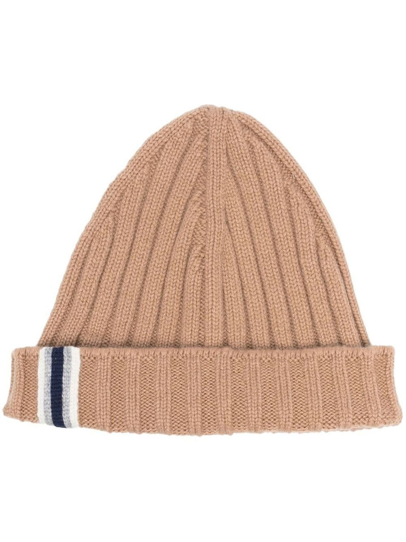 ribbed-knit cashmere beanie 1