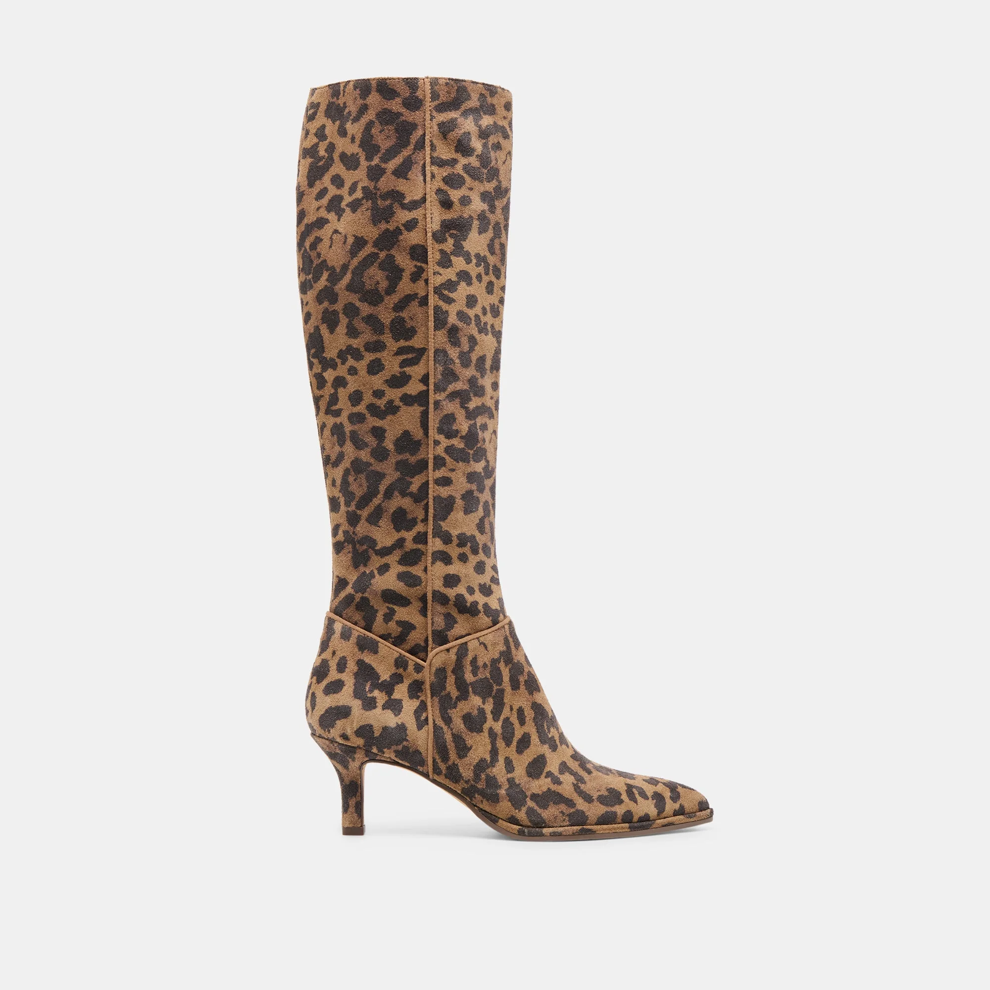 ALDY BOOTS BROWN LEOPARD PRINTED SUEDE - 1