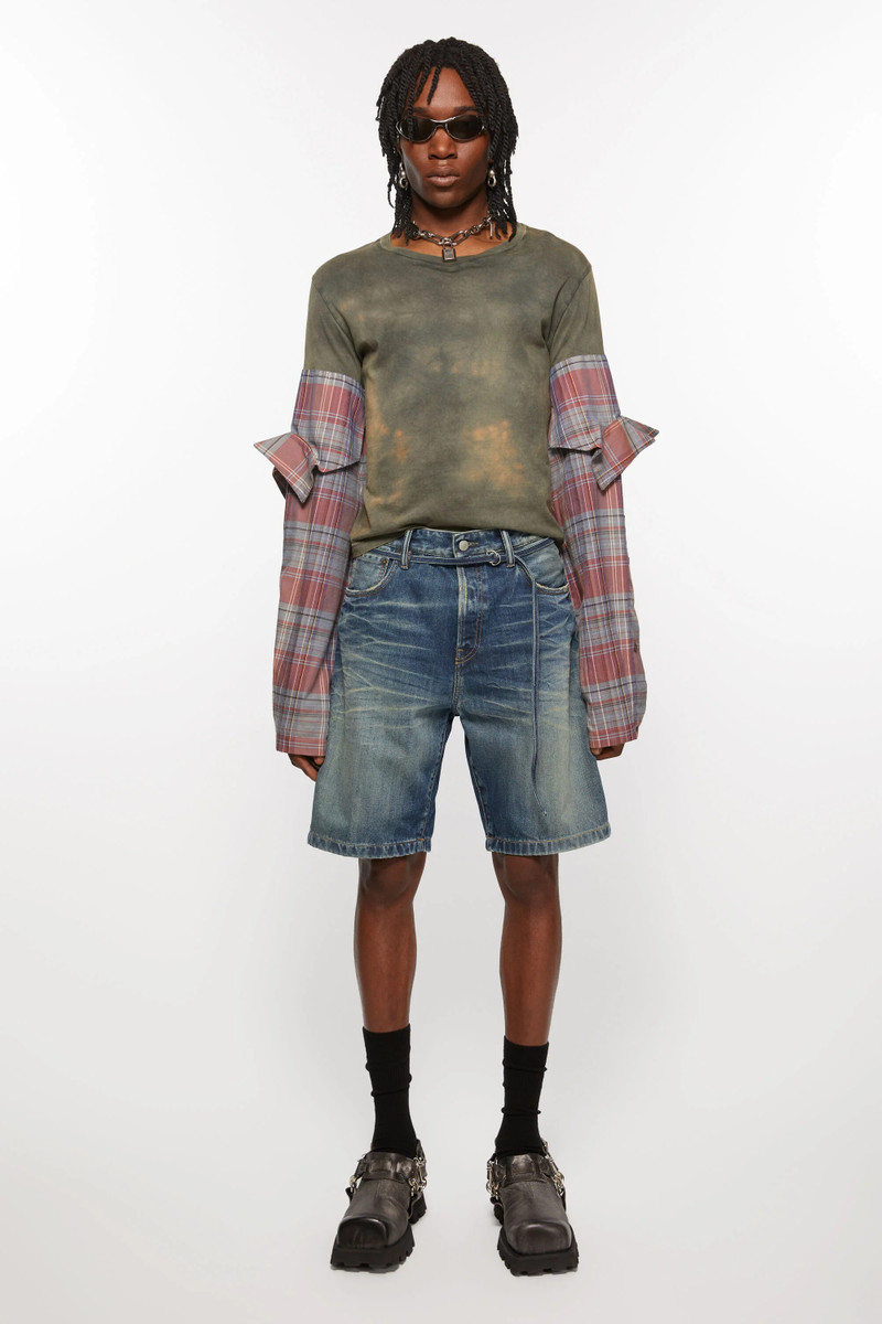 Acne Studios Loose fit denim shorts - Mid Blue outlook