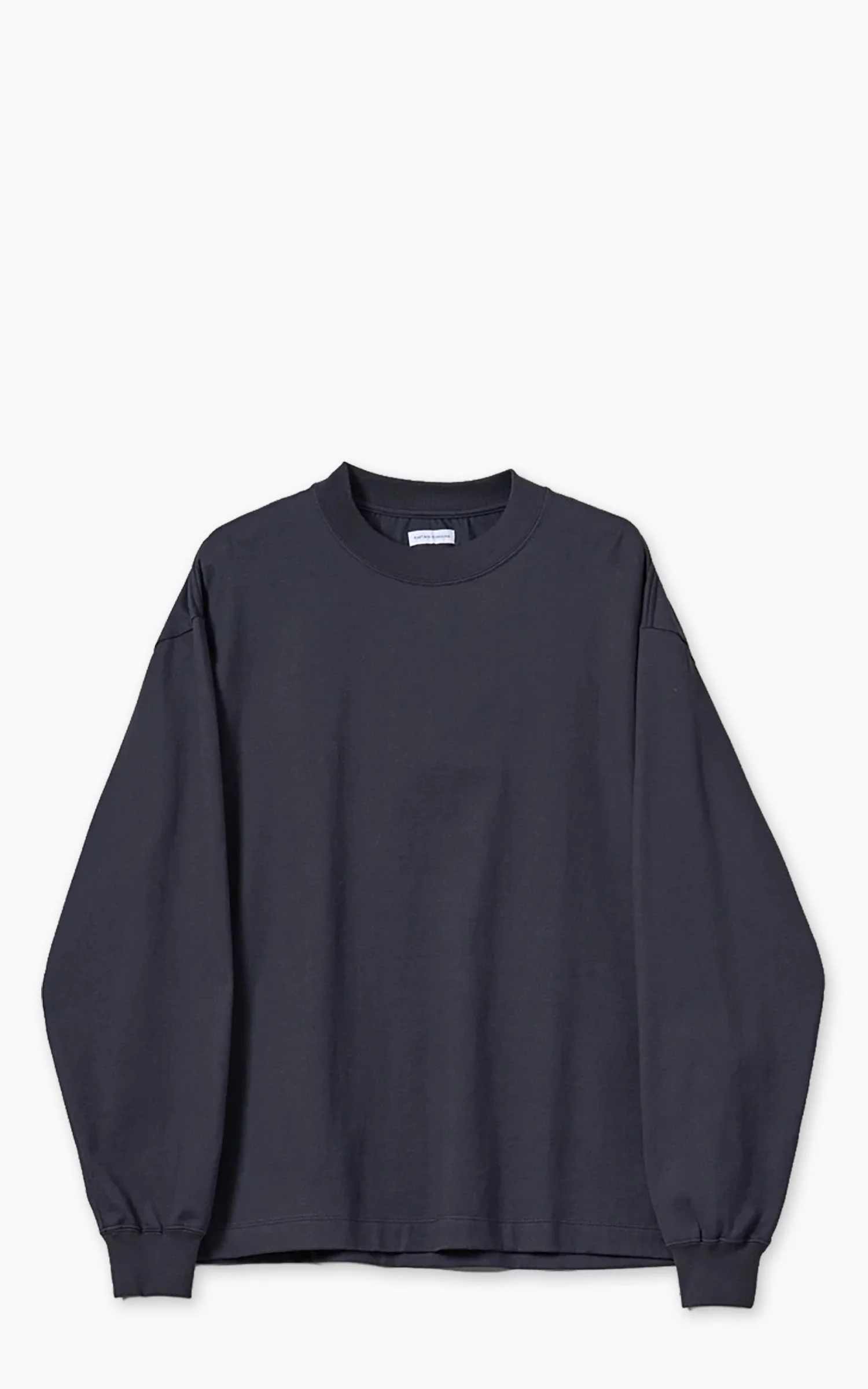 KAPTAIN SUNSHINE SUVIN SUPIMA TUBE L/S TEE HEAVY INK BLACK - 1
