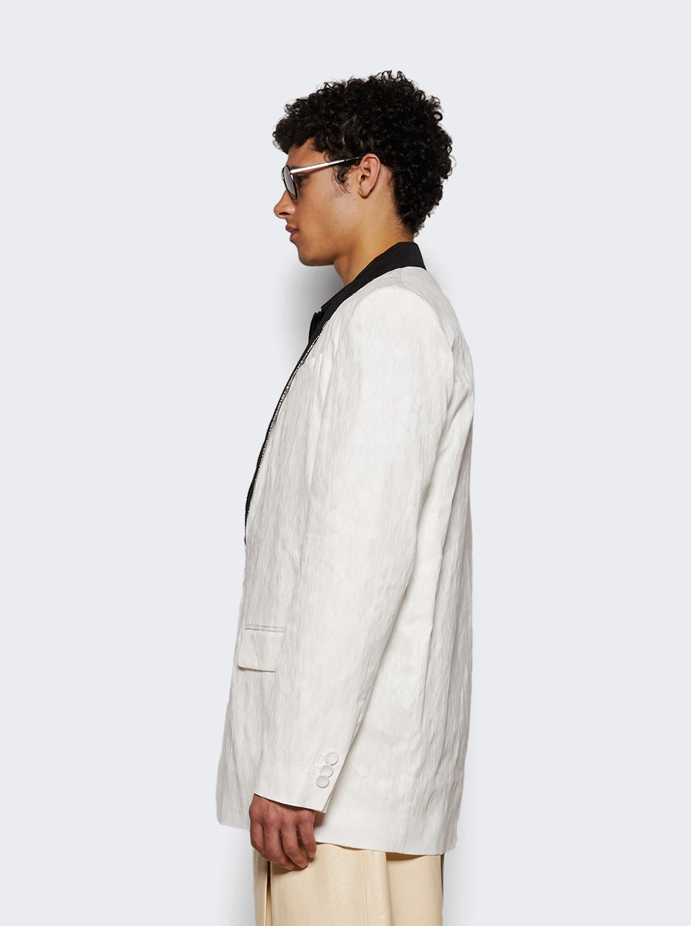 Single Breasted Jacket Natural White - 3