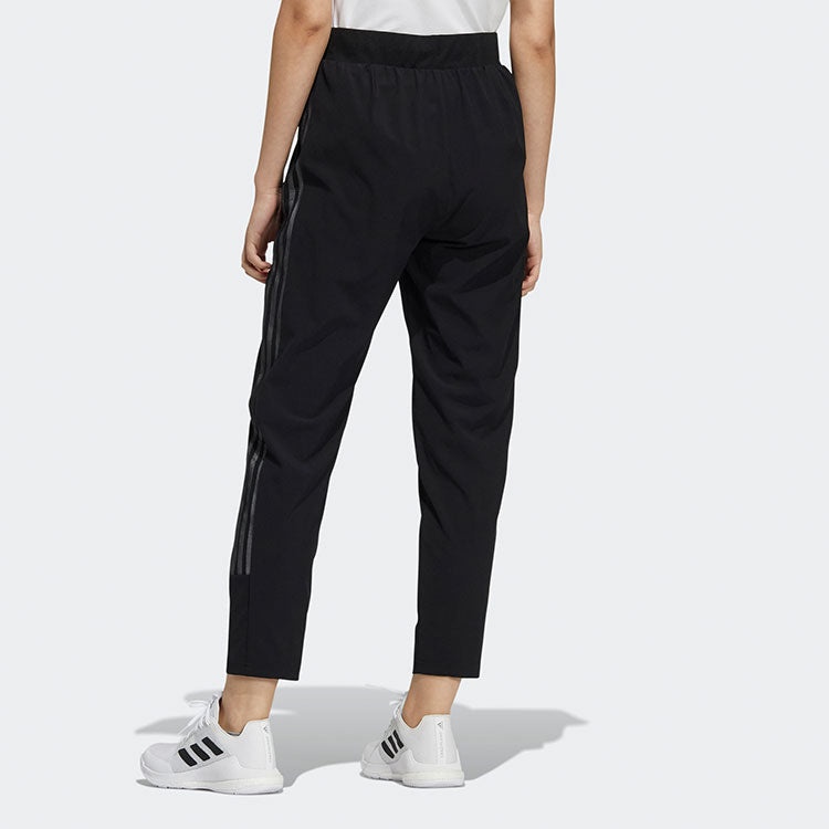 (WMNS) adidas Logo Alphabet Printing Long Pants/Trousers Black H09725 - 2