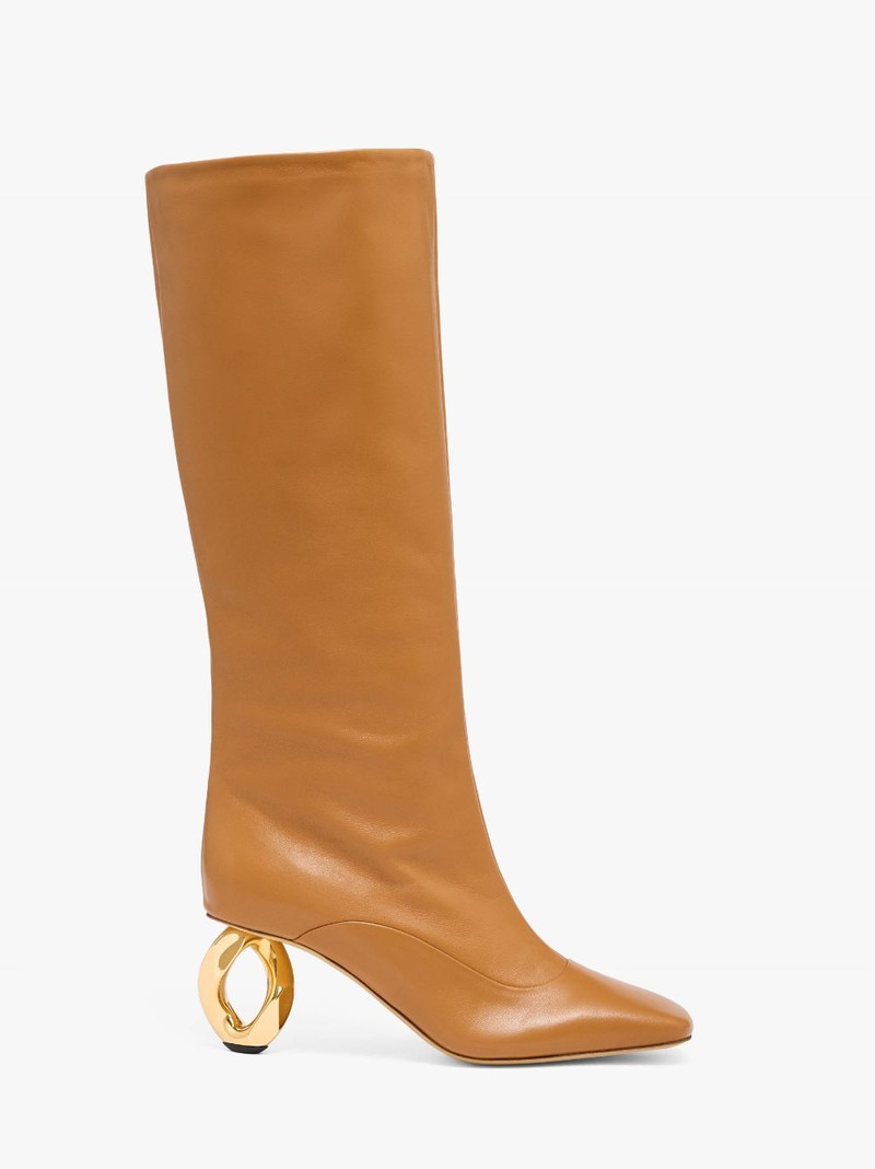 CHAIN HEEL HIGH BOOTS 1