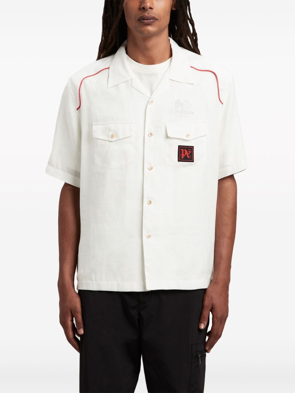 x Haas F1 Team linen bowling shirt - 3