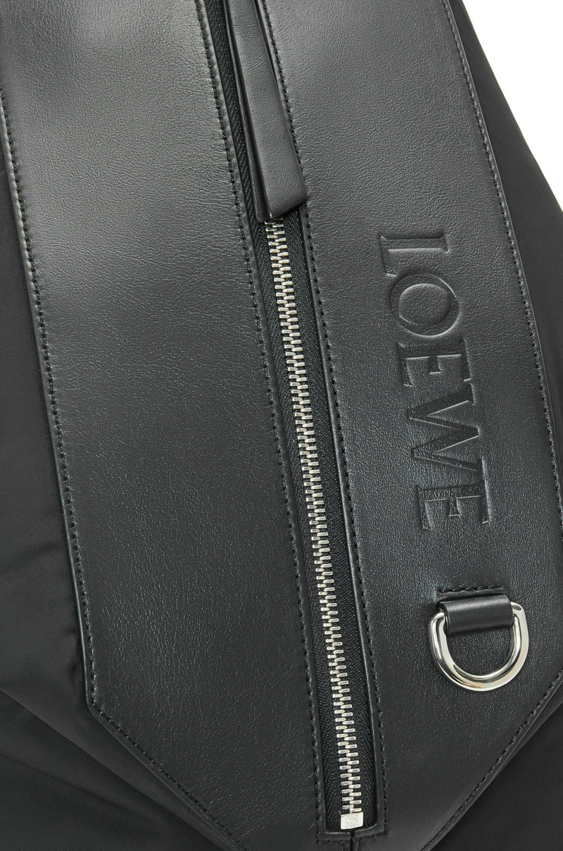 Small Convertible backpack in nylon and calfskin 6