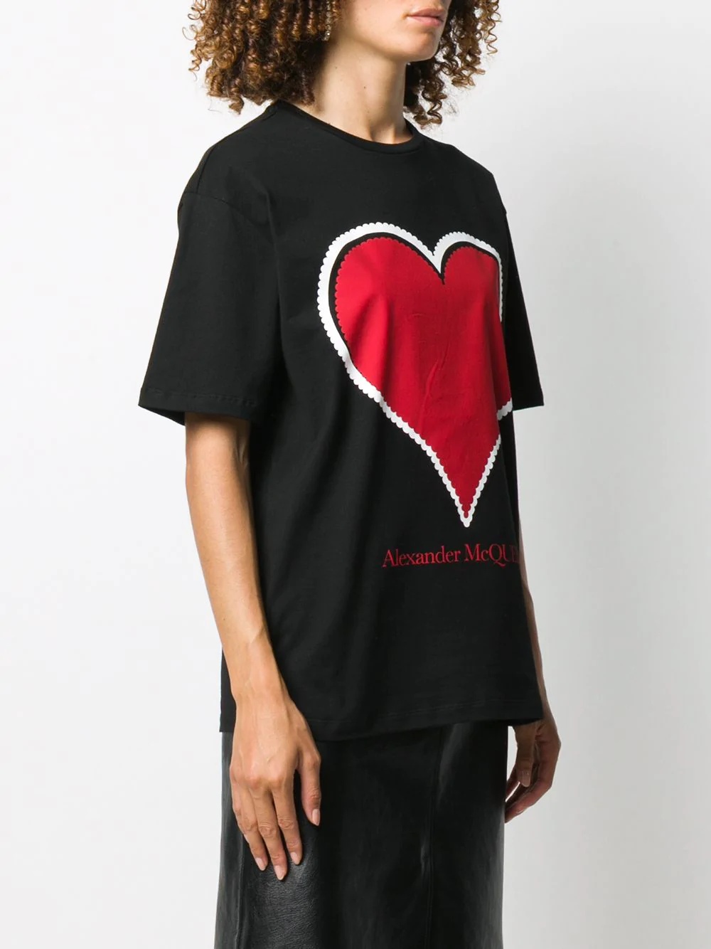 heart-print crew-neck T-shirt - 3