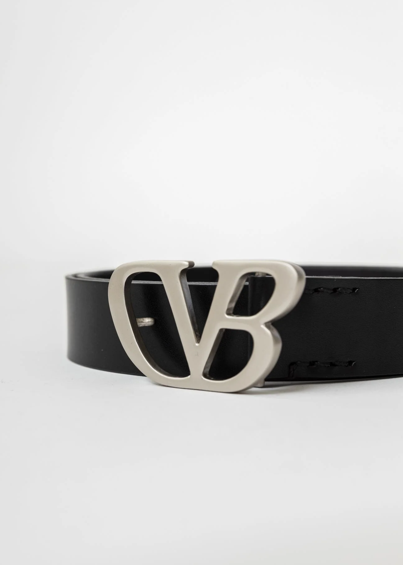 Black Silver "Db" Hook Buckle Belt - 1