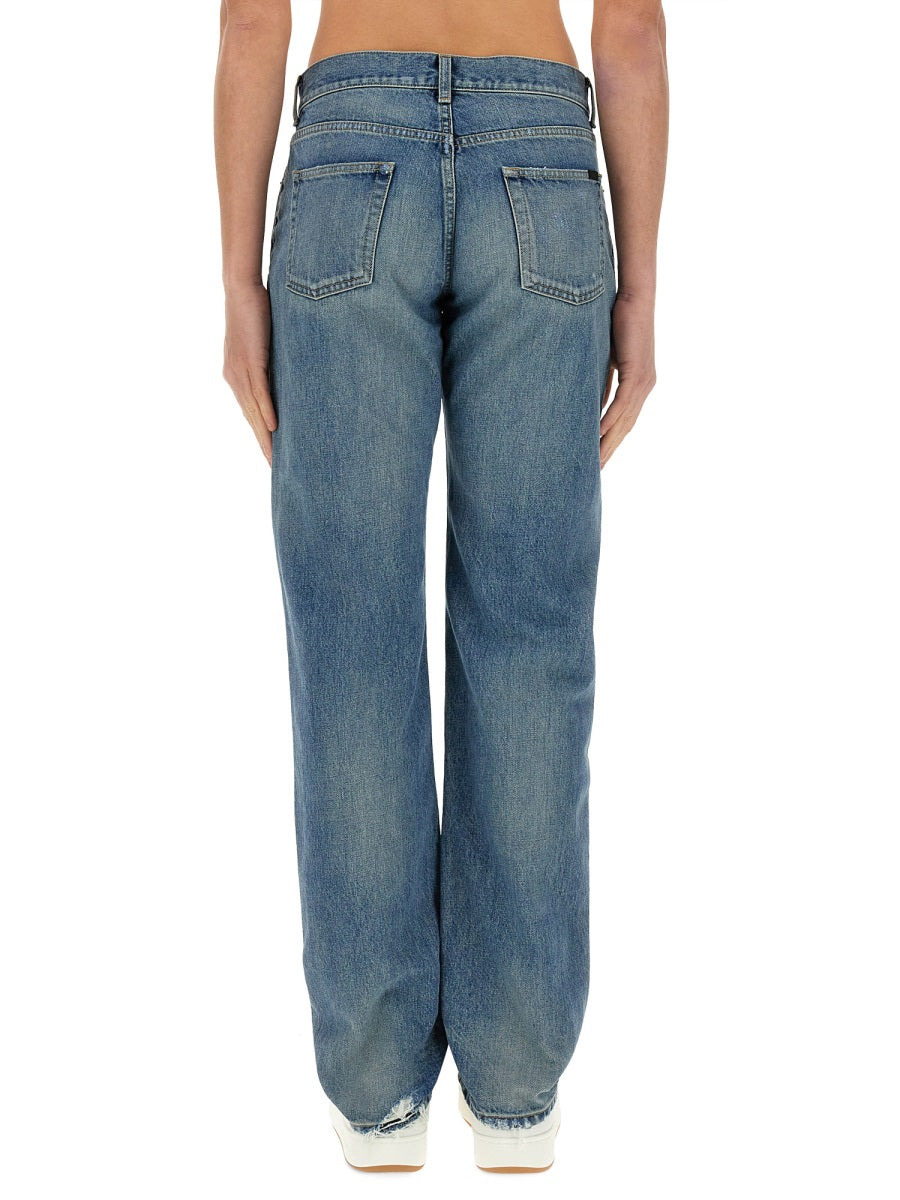 Saint Laurent Men Straight Leg Jeans - 2