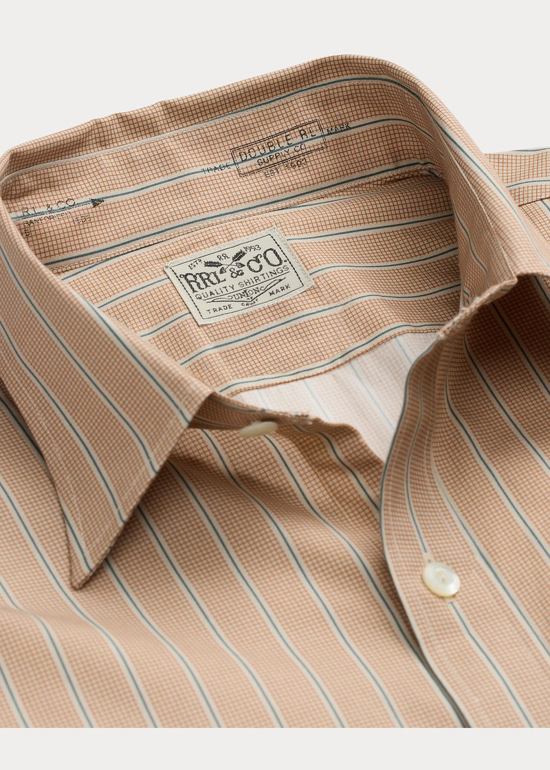 Slim Fit Stripe-Print Woven Shirt 7