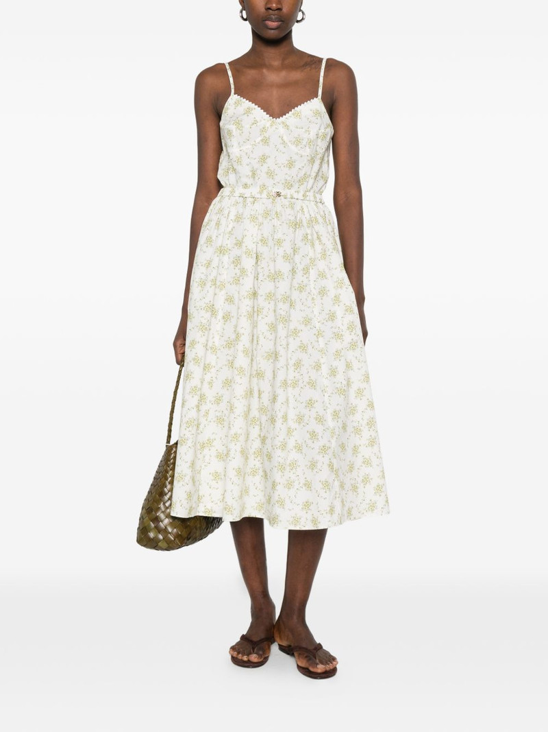 Sandro Lucette floral-print spaghetti-strap midi dress outlook