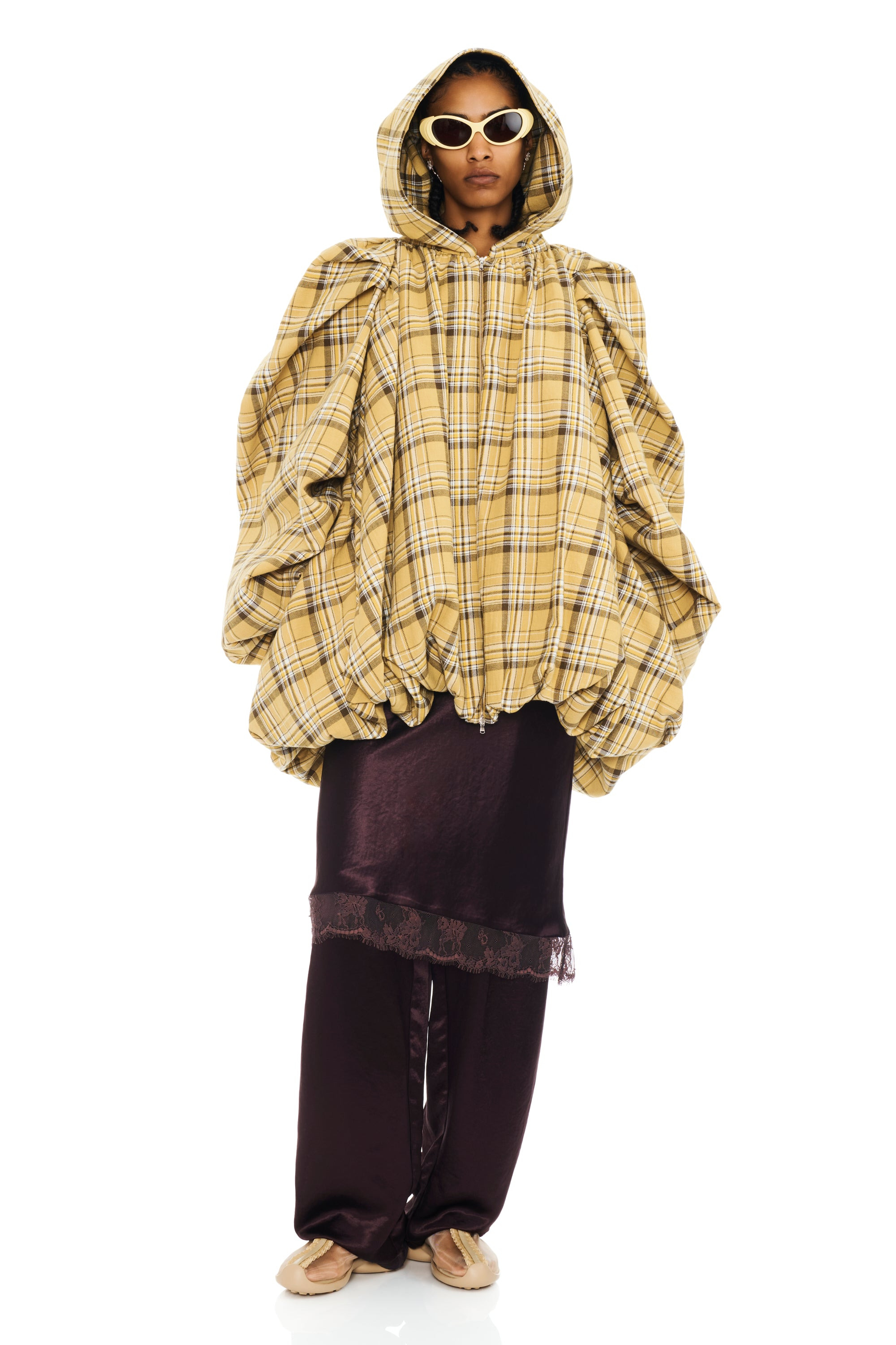 SUNFLOWER PLAID PILLOW COAT - 6