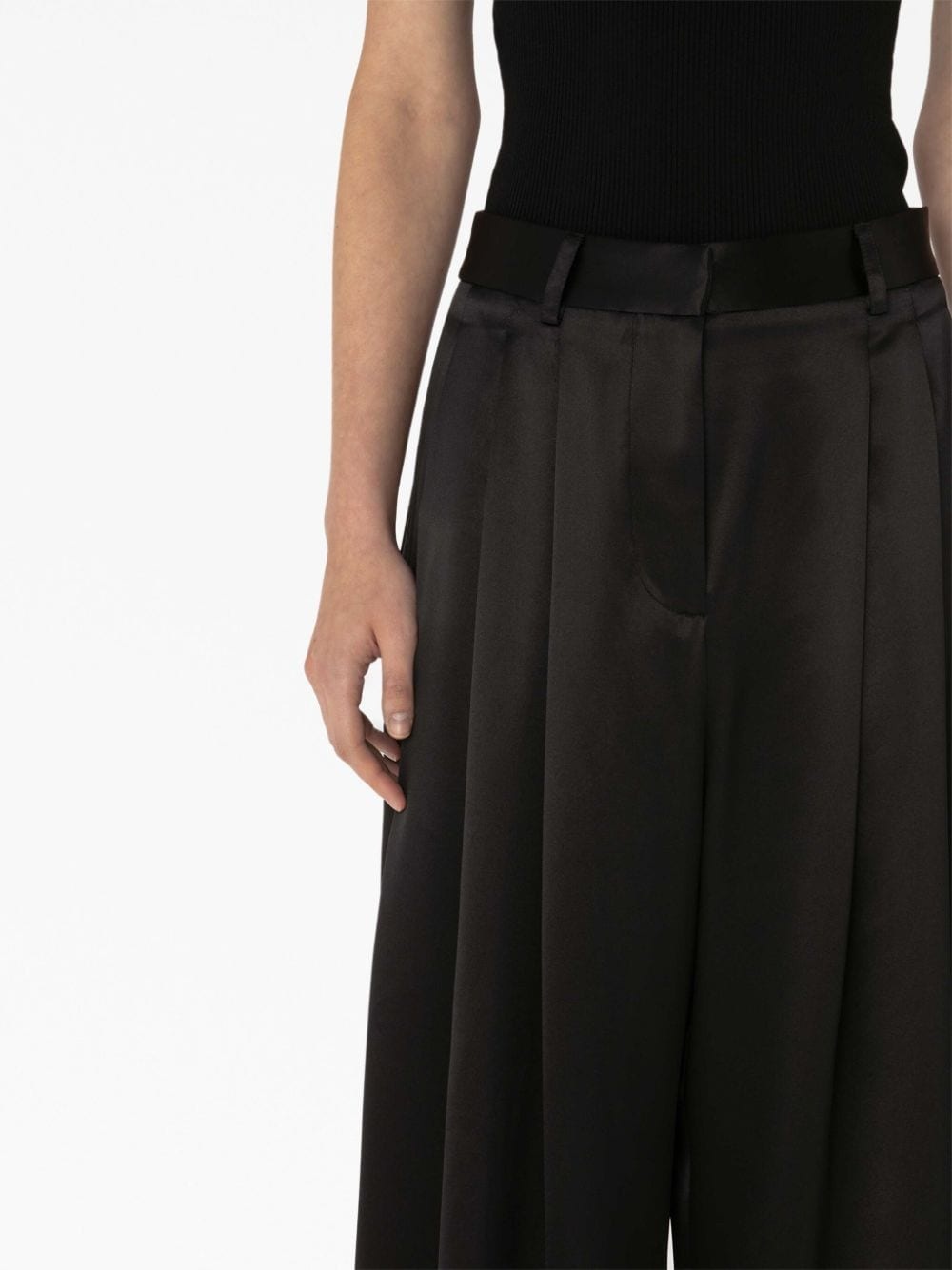 high-rise wide-leg trousers - 5