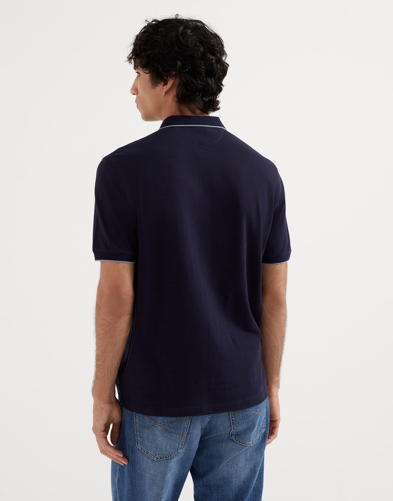 Brunello Cucinelli Cotton piqué polo shirt outlook