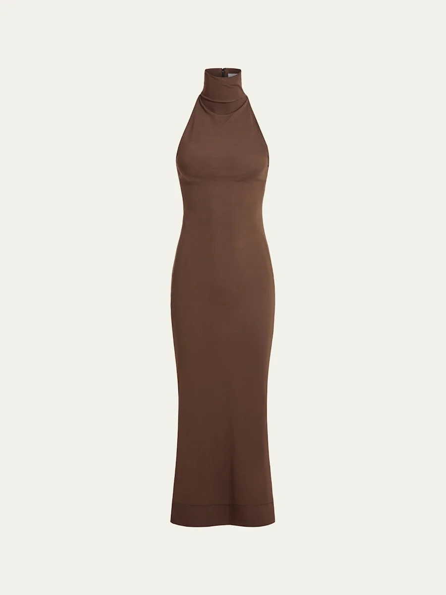 Covey High-Neck Midi Dress - 1