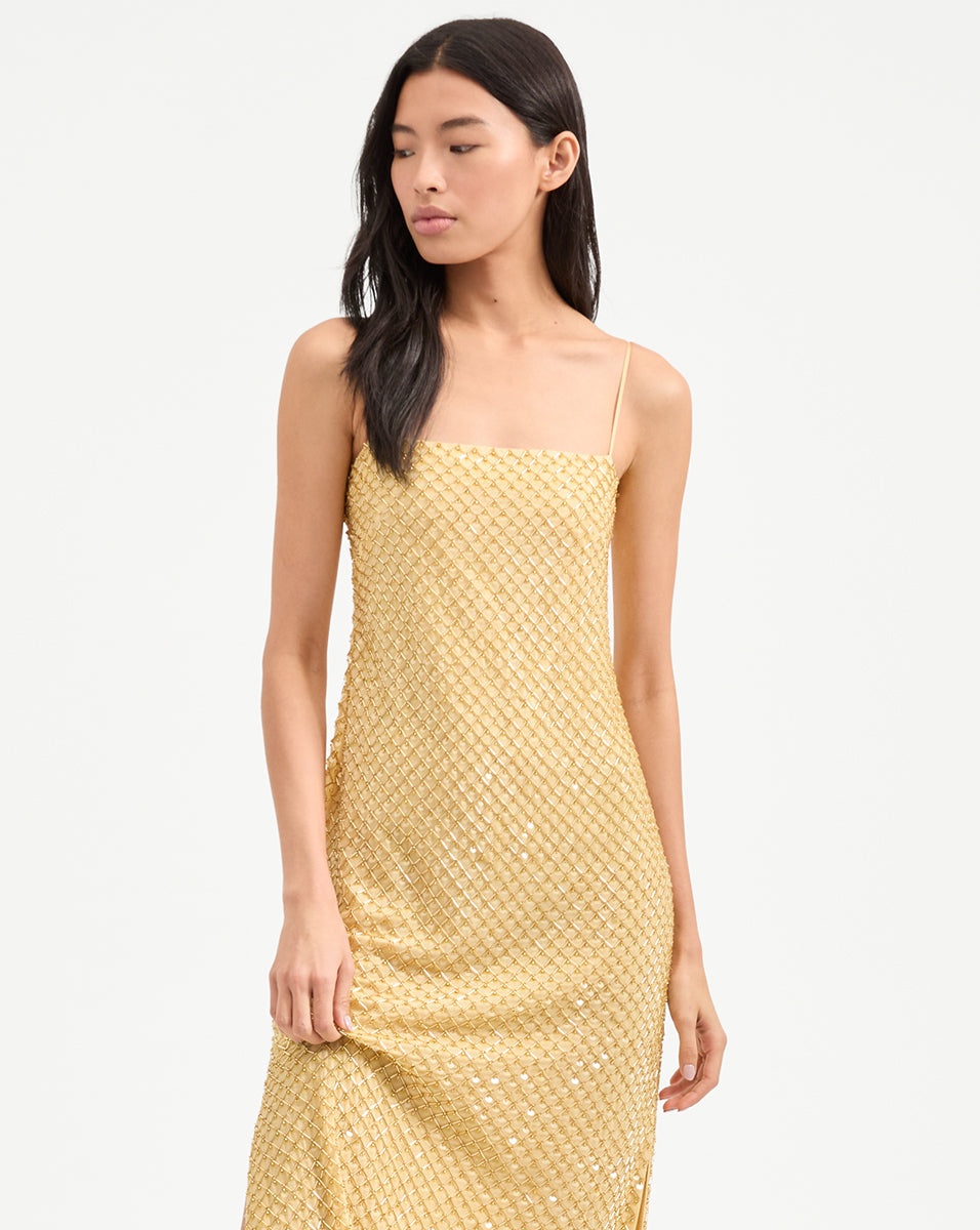 PETRA BEADED MIDI DRESS - 3