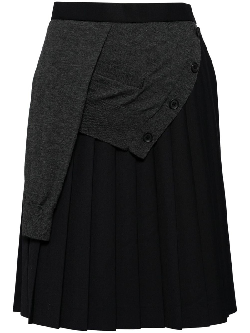 asymmetric layered midi skirt 1