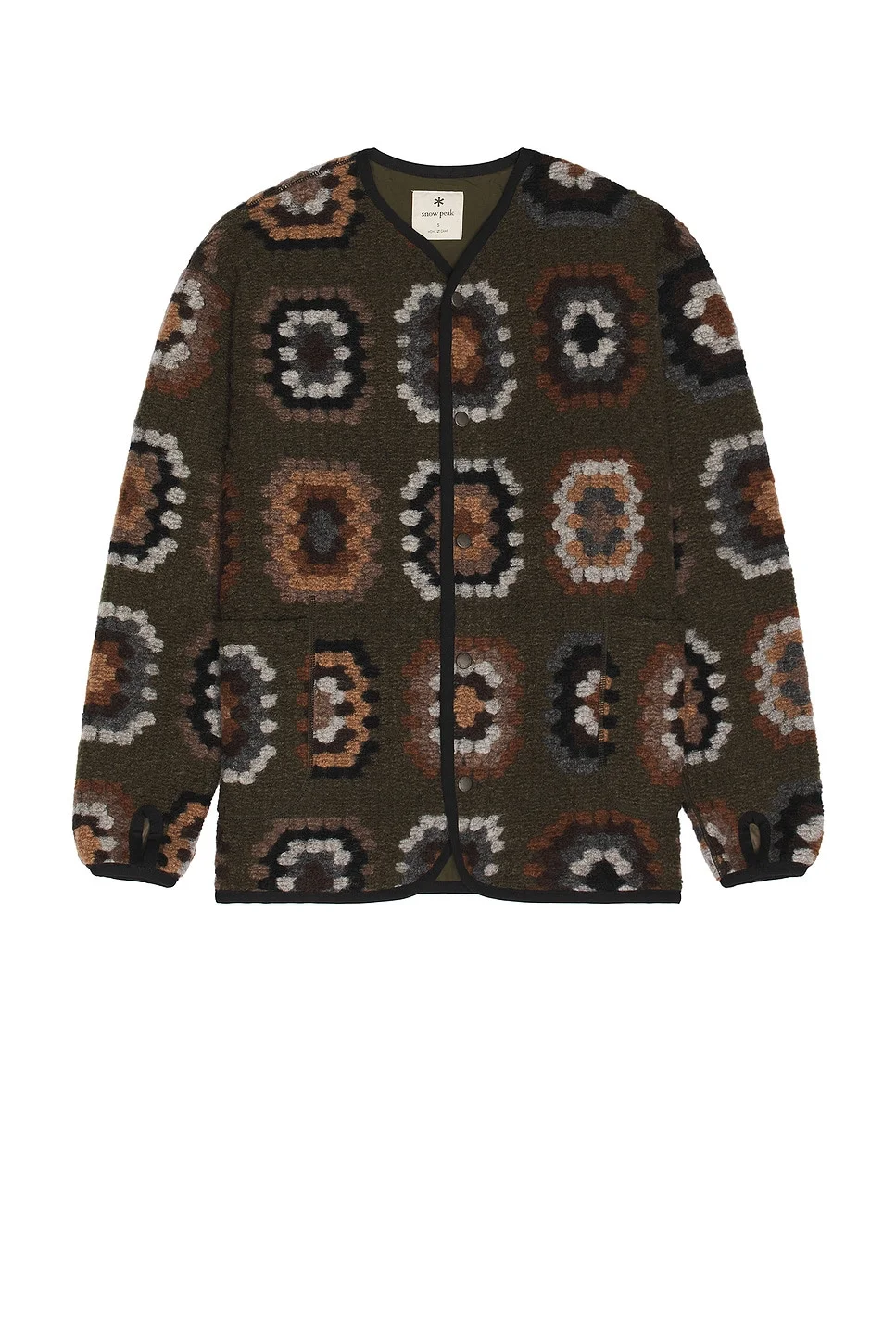 Wool Jacquard Cardigan - 1