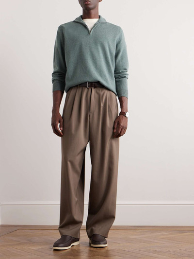 Loro Piana Slim-Fit Baby Cashmere Half-Zip Sweater outlook