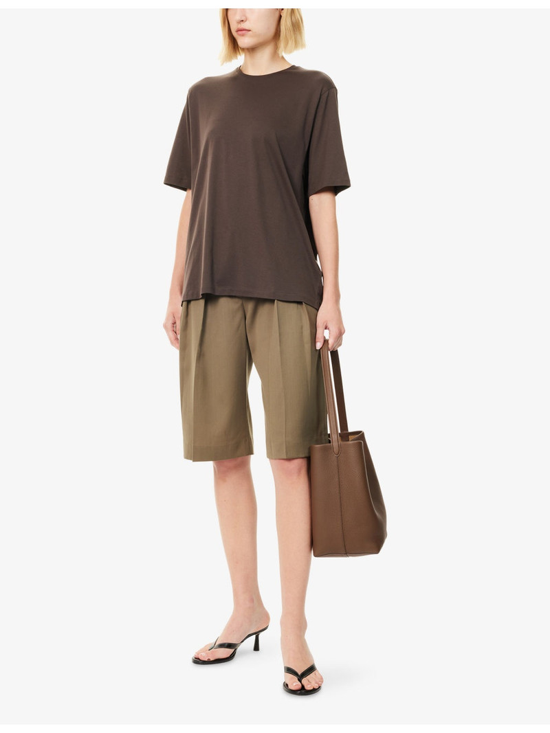 The Frankie Shop Harper Relaxed-Fit Cotton-Jersey T-Shirt outlook