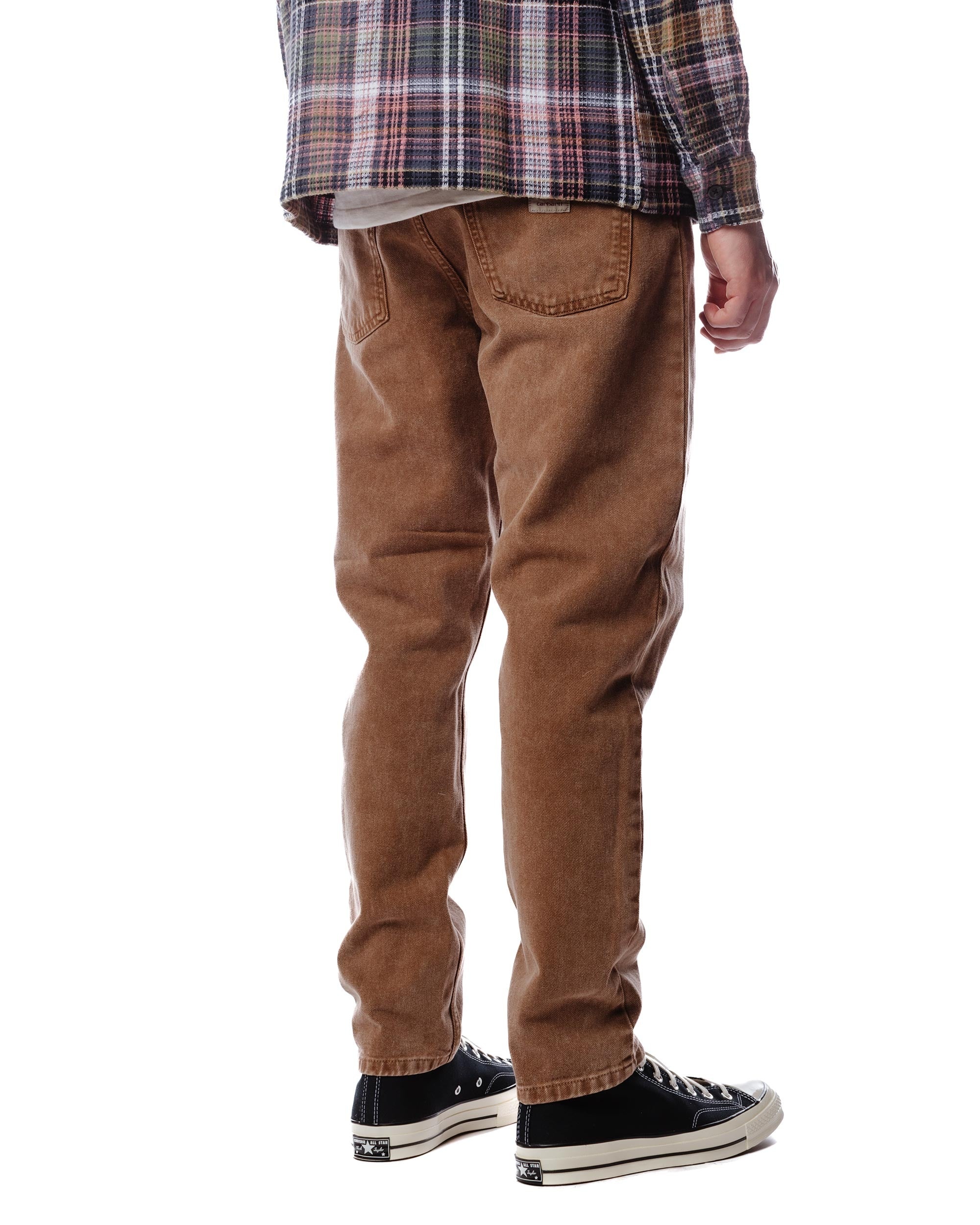 Carhartt W.I.P. Newel Pant Tamarind Worn Washed - 4