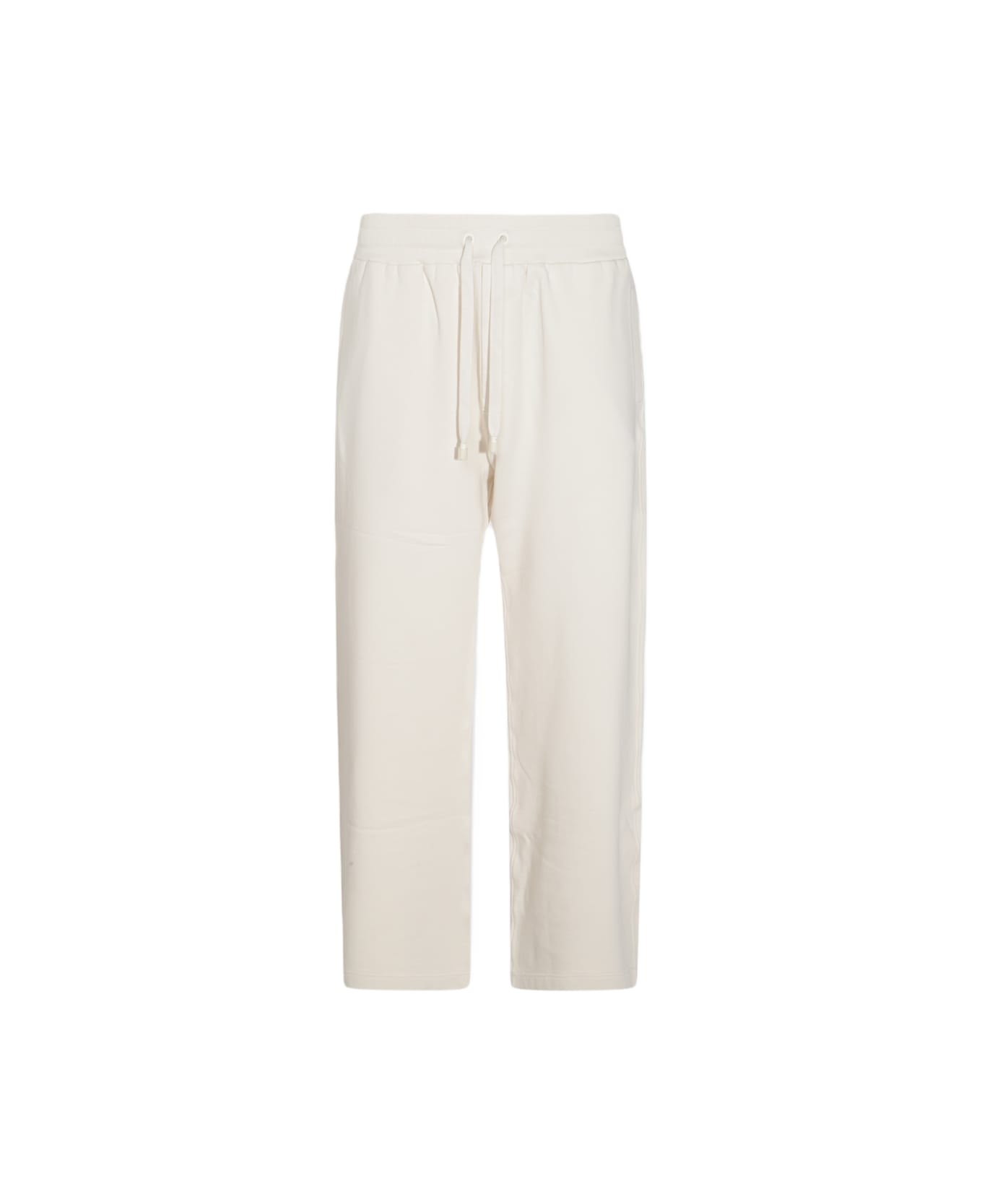 Cream Cotton Pants - 1