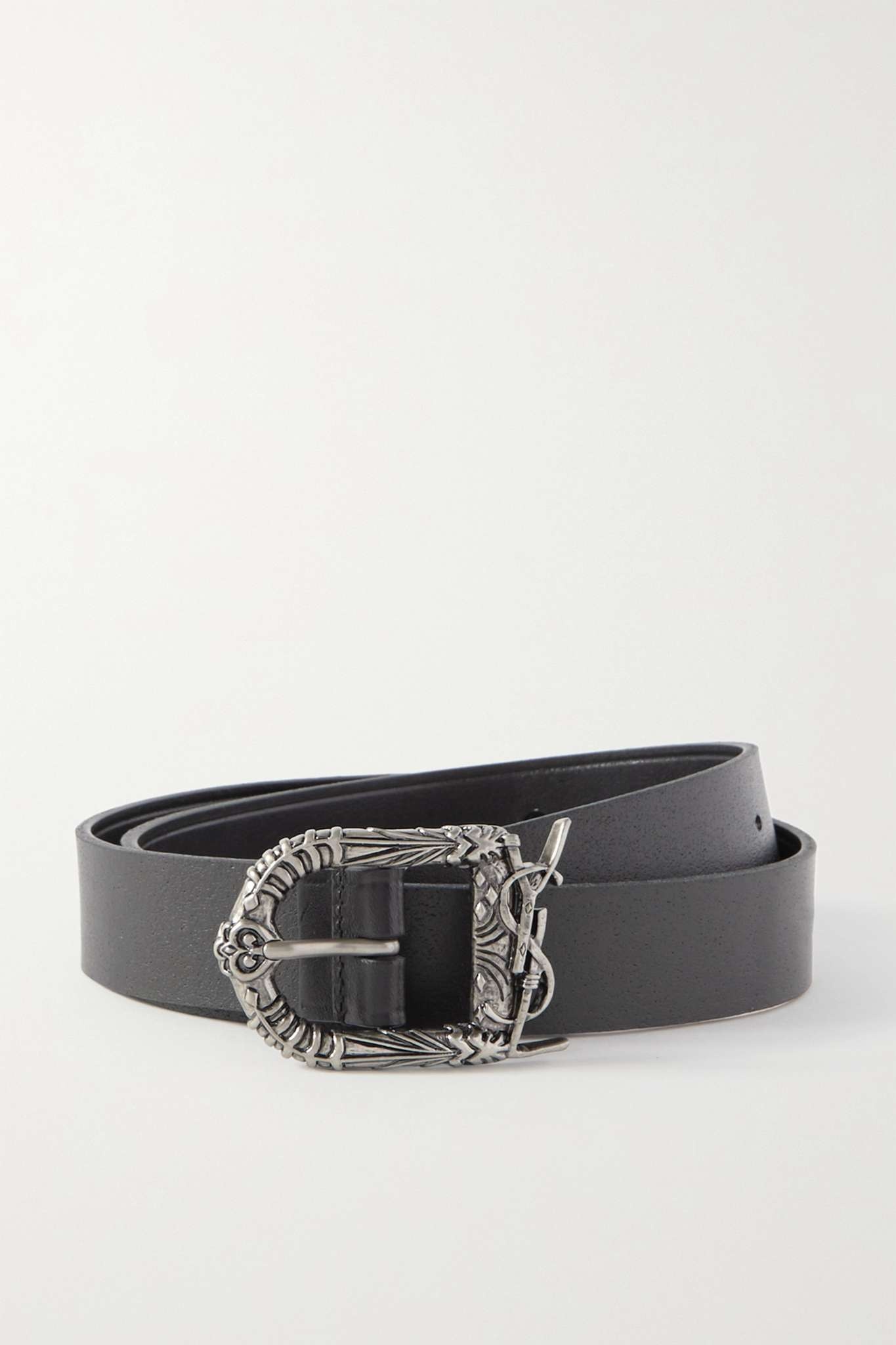 Monogramme leather belt - 1