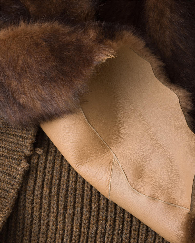 Wool and shearling sweater 7