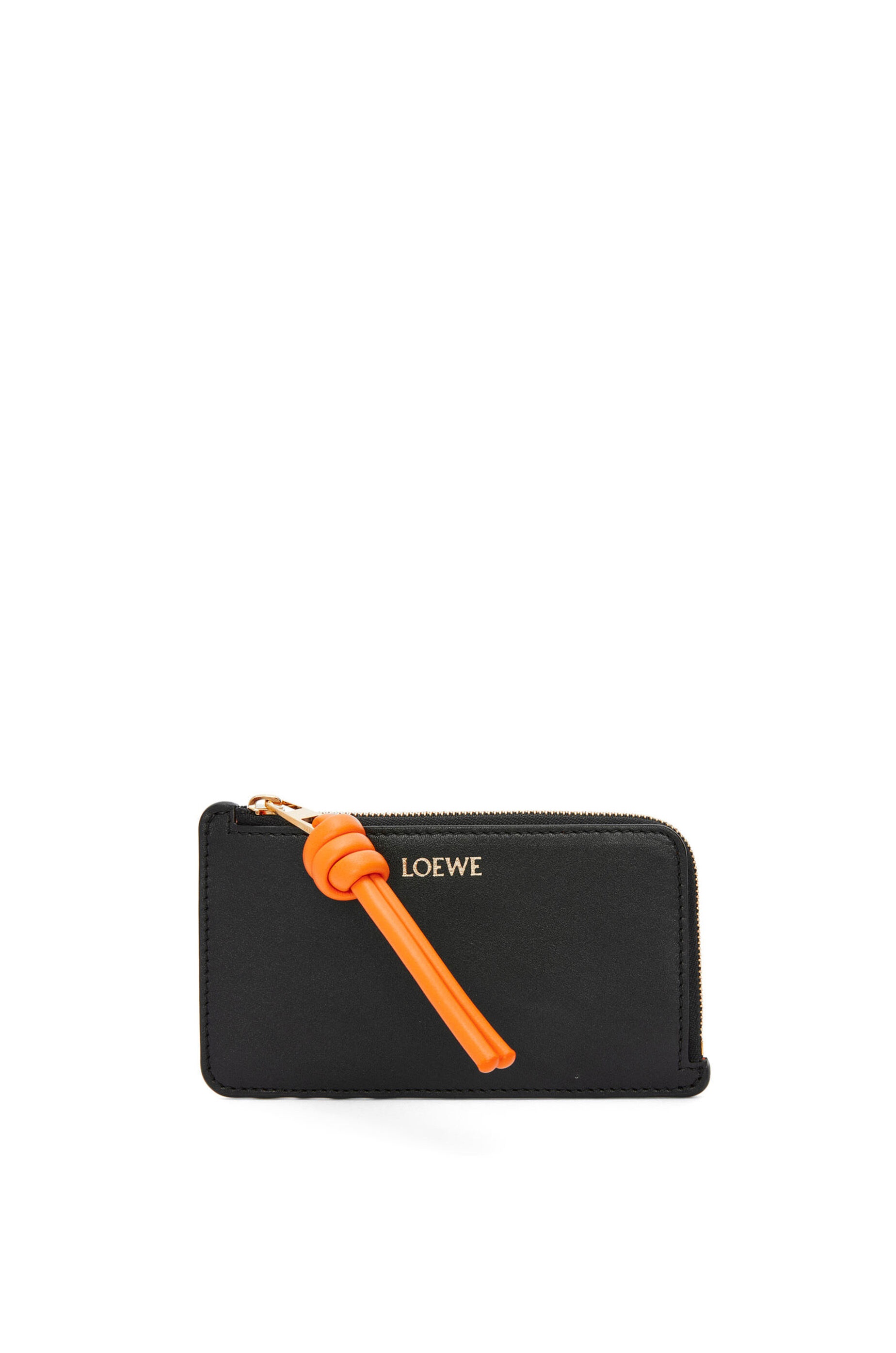 Knot coin cardholder in shiny nappa calfskin - 1