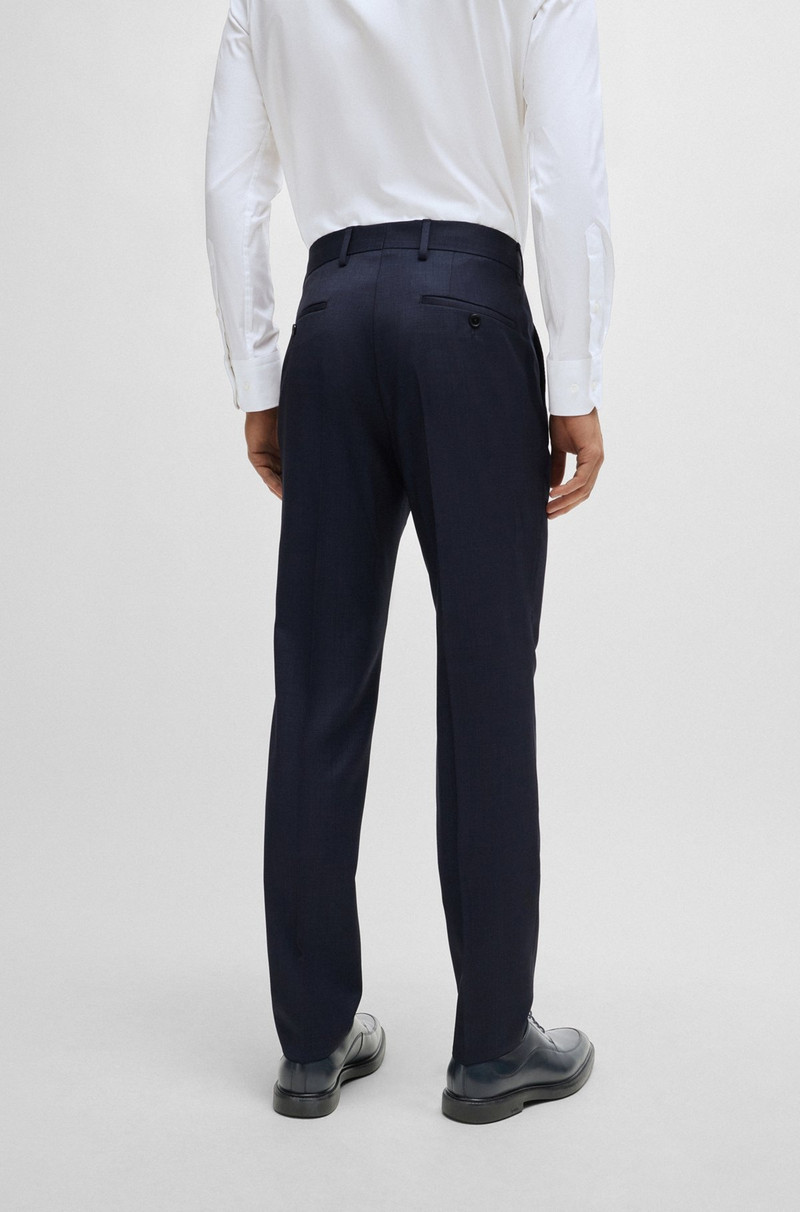 THREE-PIECE SLIM-FIT SUIT IN PATTERNED STRETCH WOOL 8