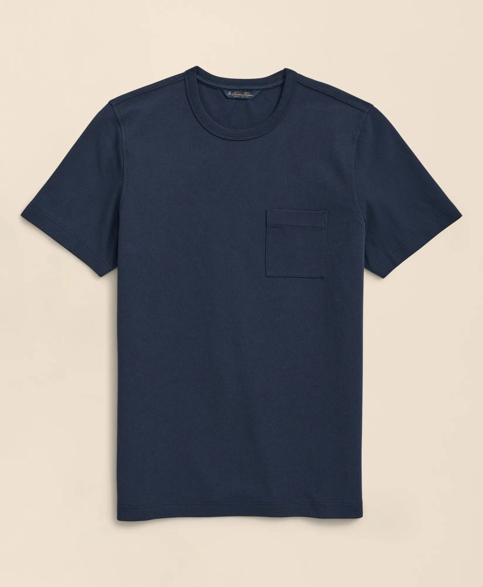 Pique T-Shirt in Garment-Washed Supima® Cotton - 1