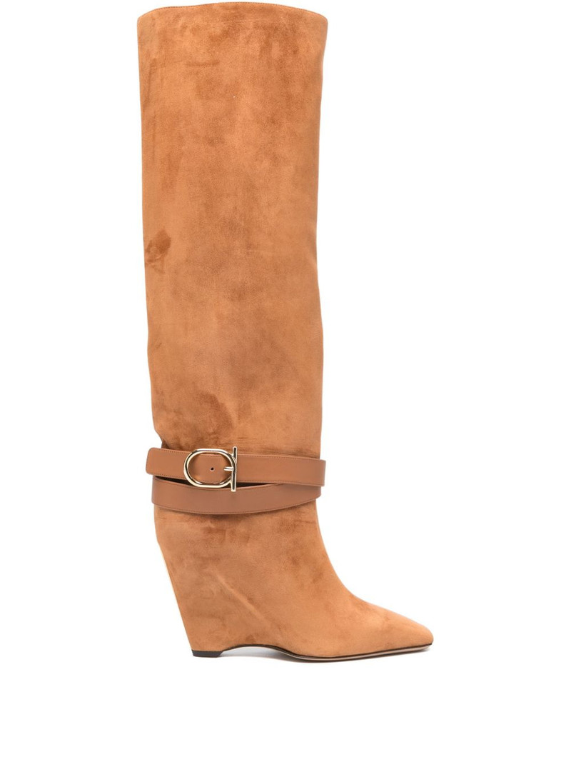 90mm buckle-strap knee-high boots 1