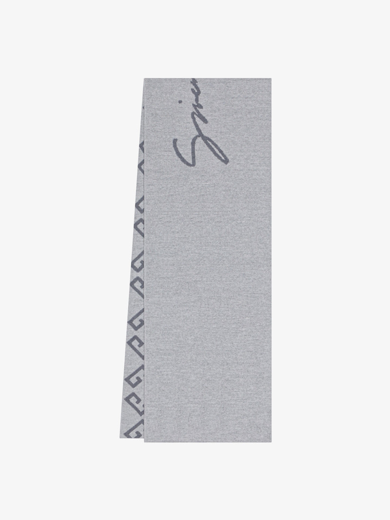 GIVENCHY MONOGRAM 72 DOUBLE SIDED SCARF IN WOOL 1