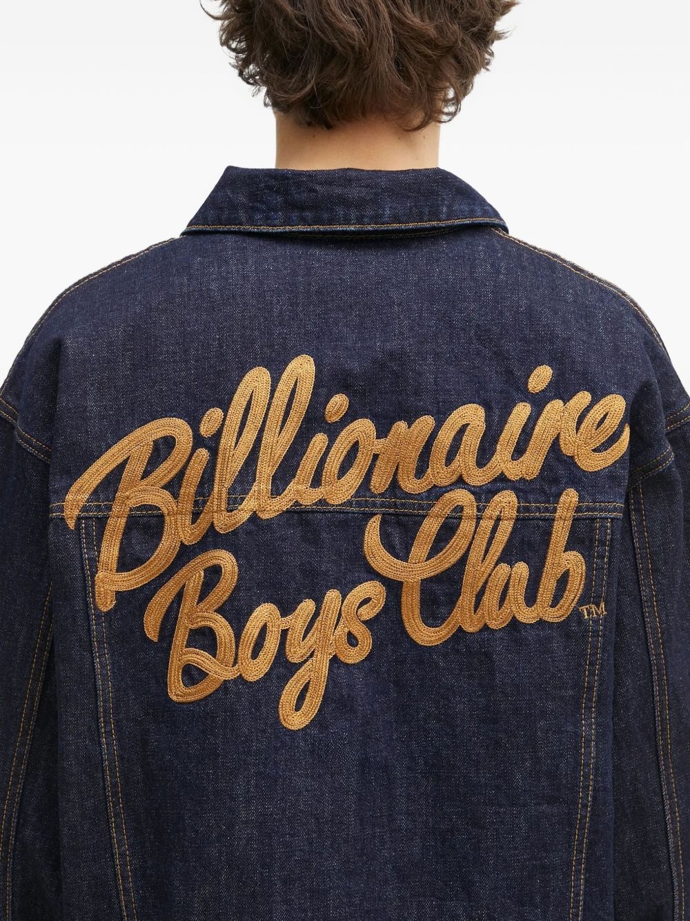 embroidered denim jacket - 4