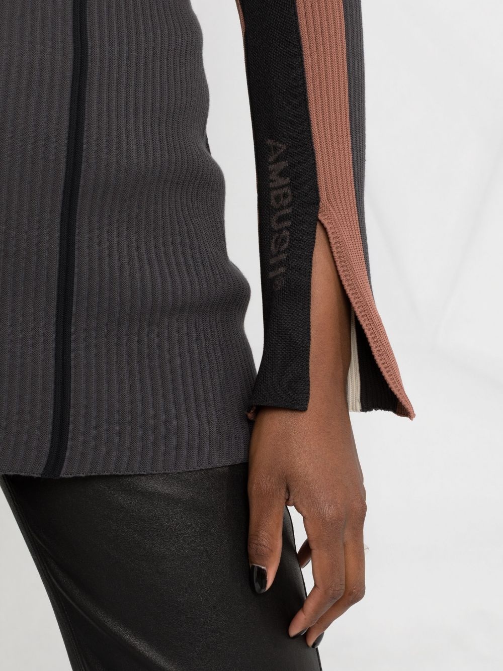 ribbed striped jumper - 3