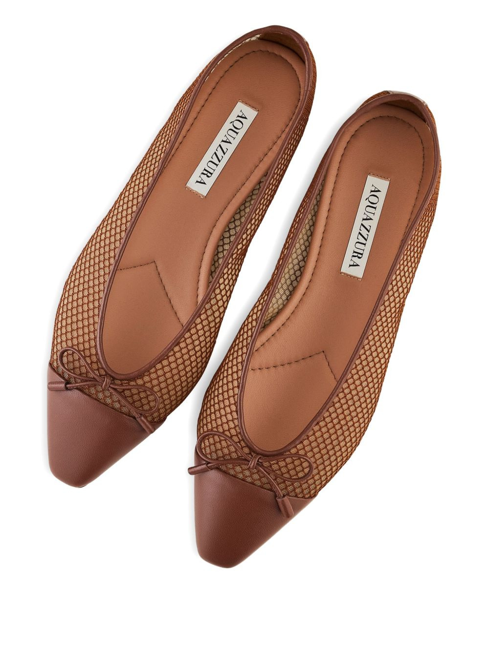 Gioia mesh-panelled bow flats - 3