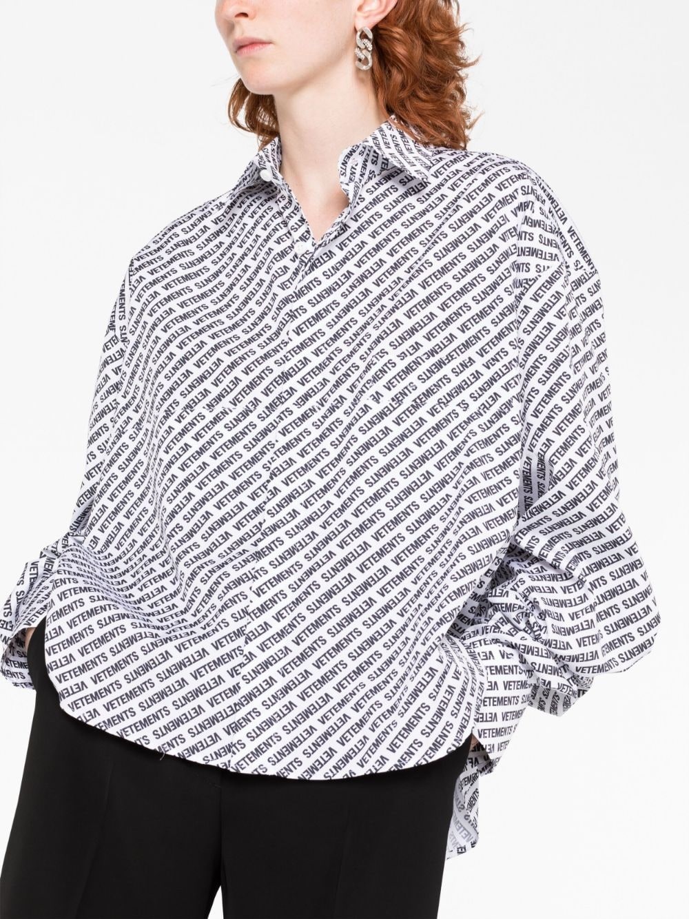 logo-print cotton shirt - 5