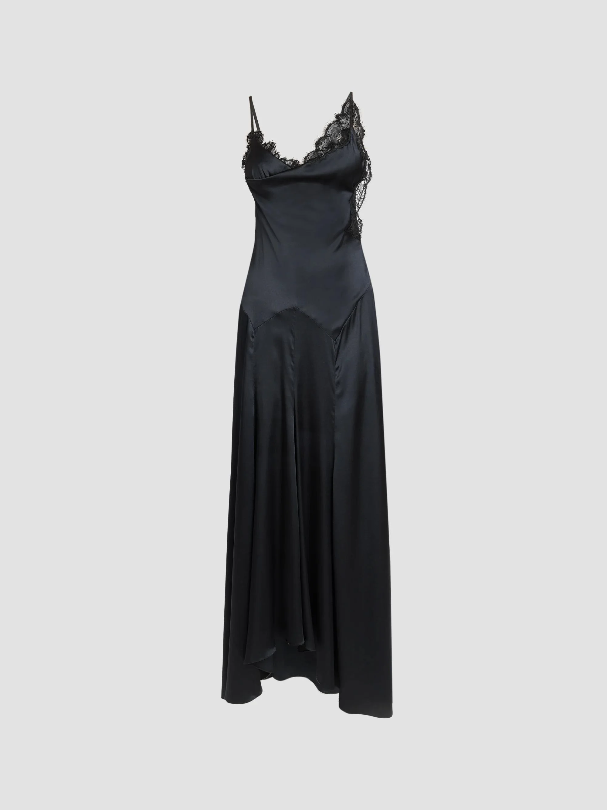 Women's Aloise Lace Stretch-Silk Maxi Dress - Black - 1