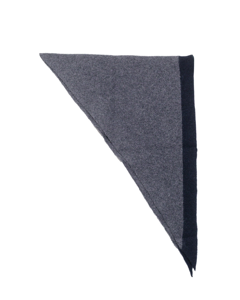 MARGARET HOWELL MHL Tipped Scout Scarf Lambswool Grey/Ink outlook