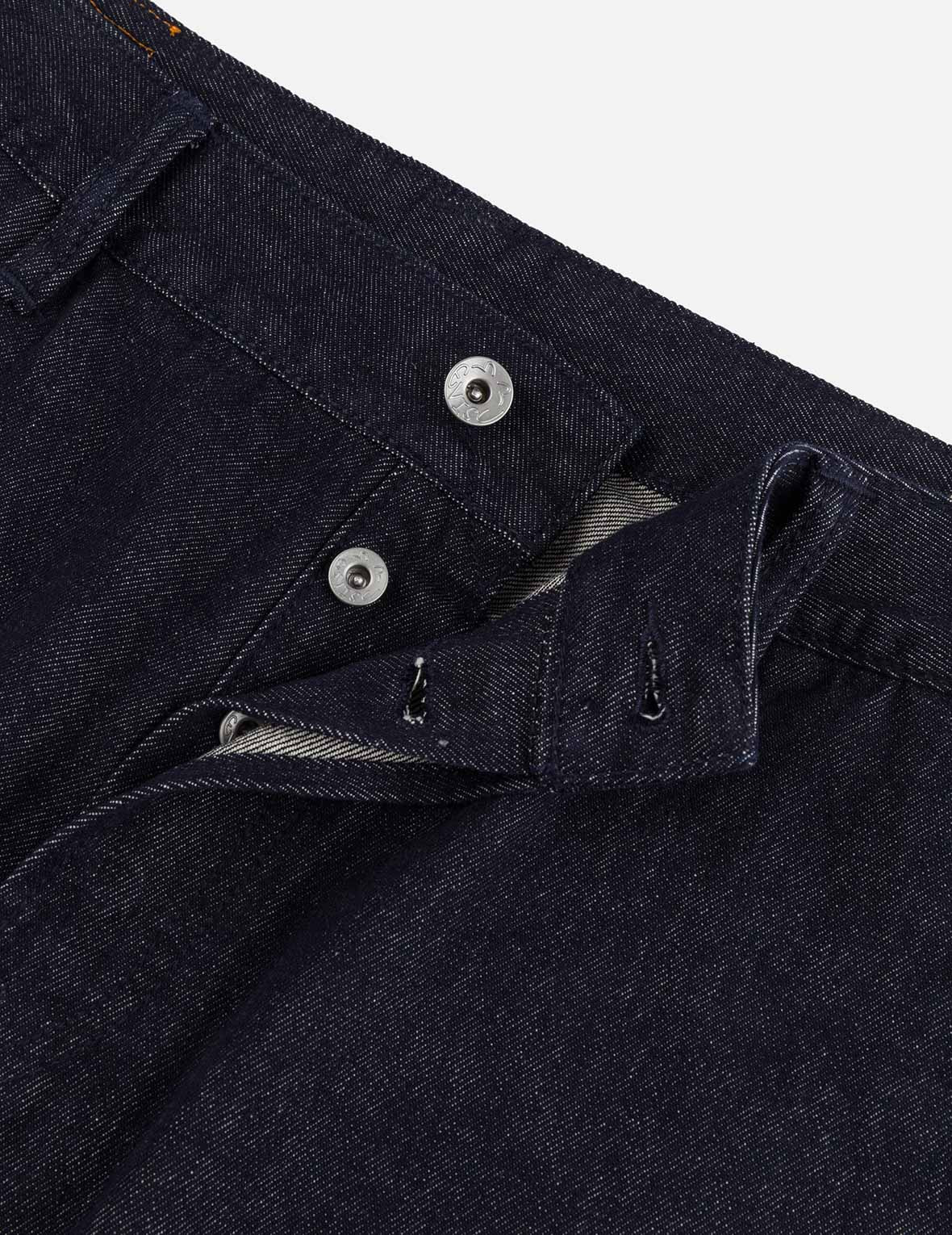 Daruma and Wheel of Wisdom Daicock Print Loose Fit Denim Joggers - 7