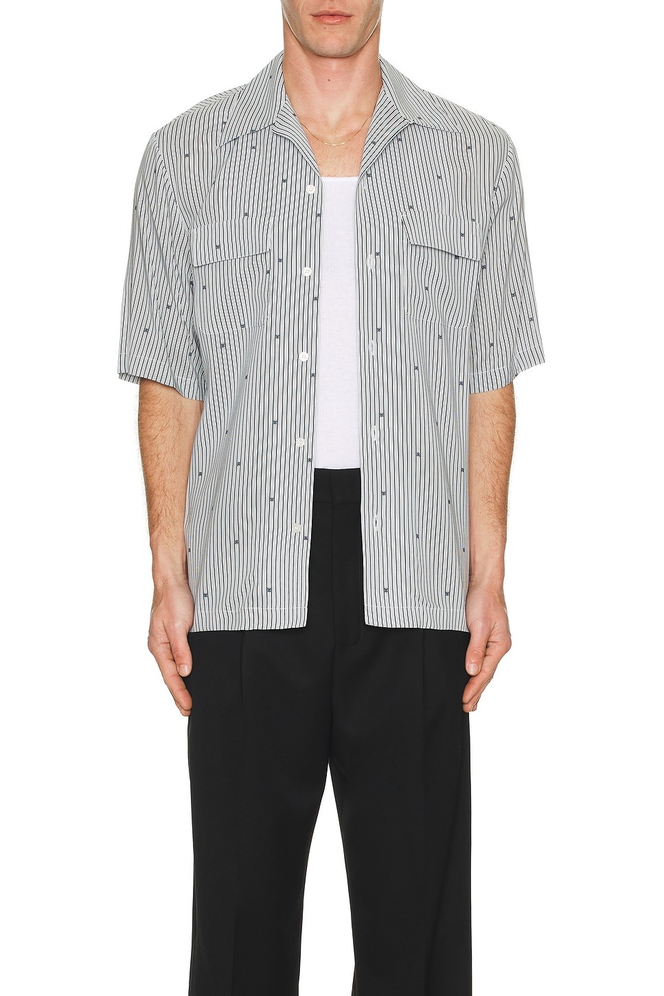MA Pinstripe Camp Shirt - 4