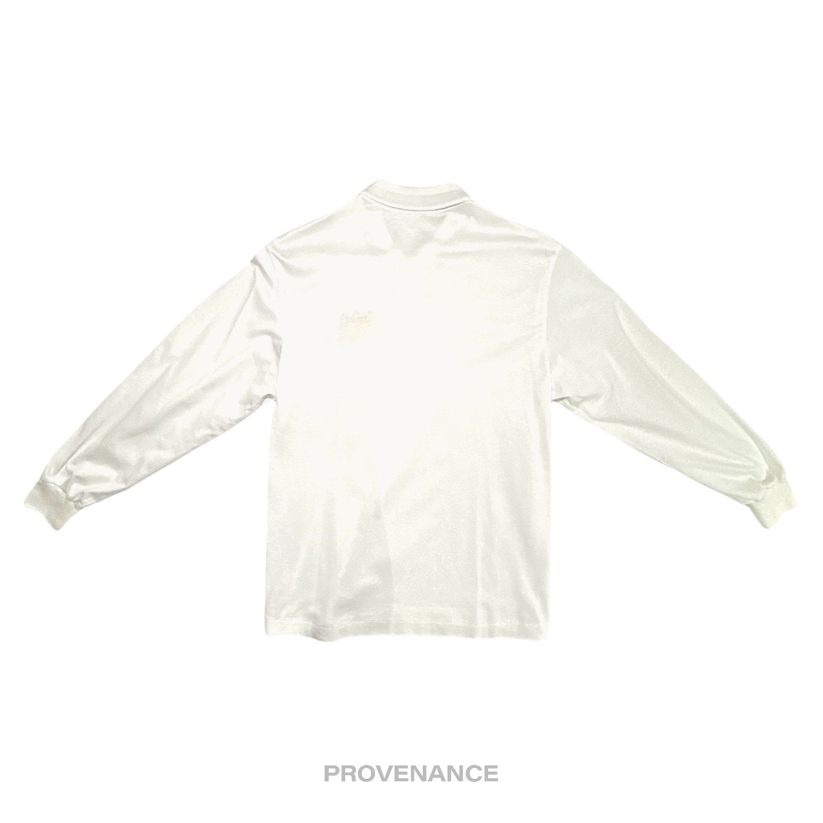 Balenciaga Golf Polo Shirt - White Embroidered Checker M - 2