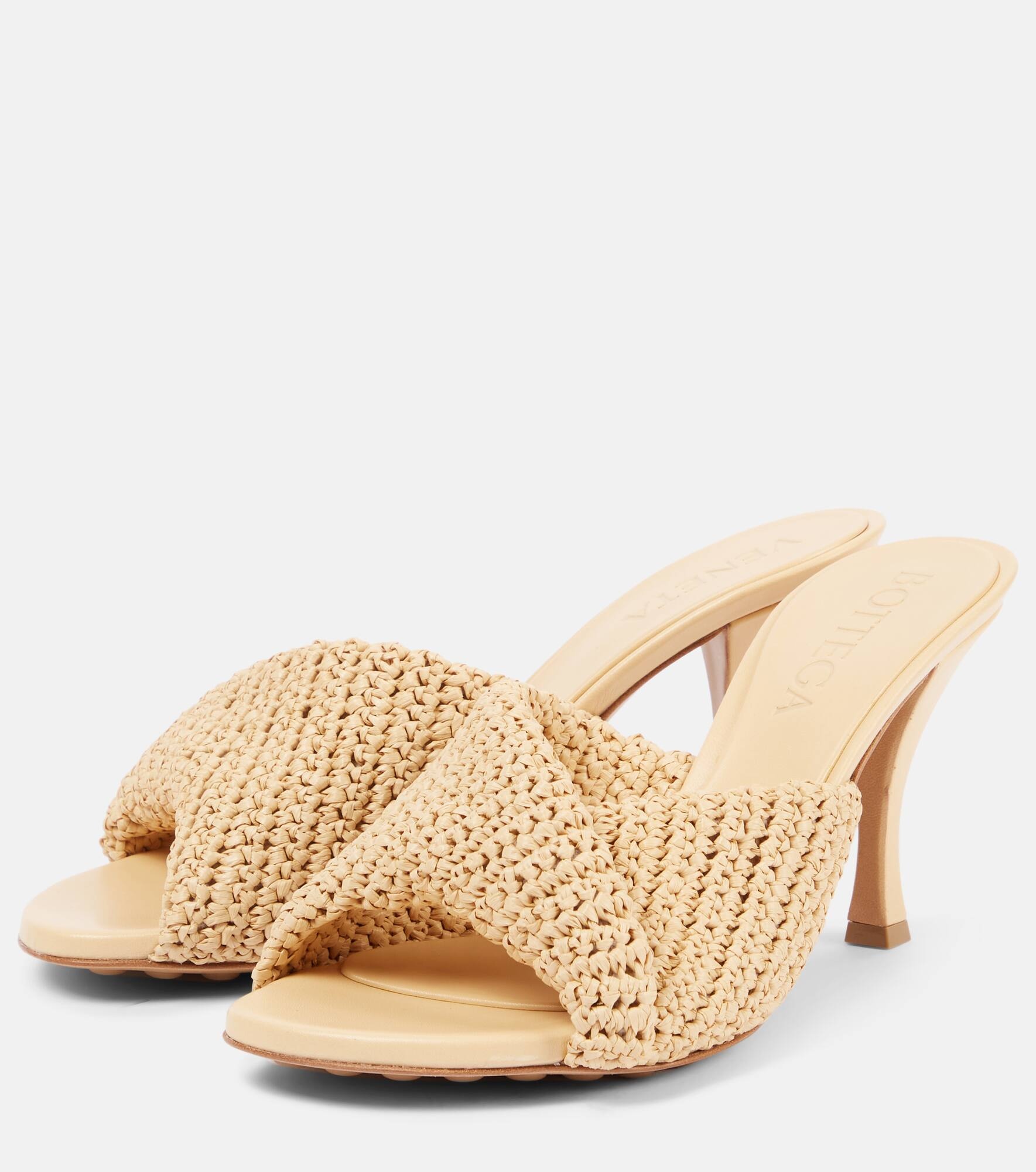 Blink 80 crochet raffia mules - 4