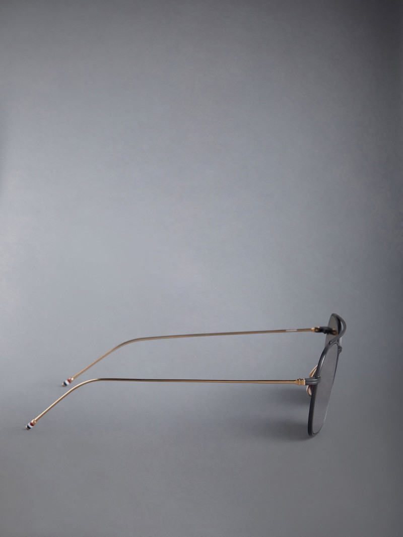 SQUARED AVIATOR SUNGLASSES IN TITANIUM 4