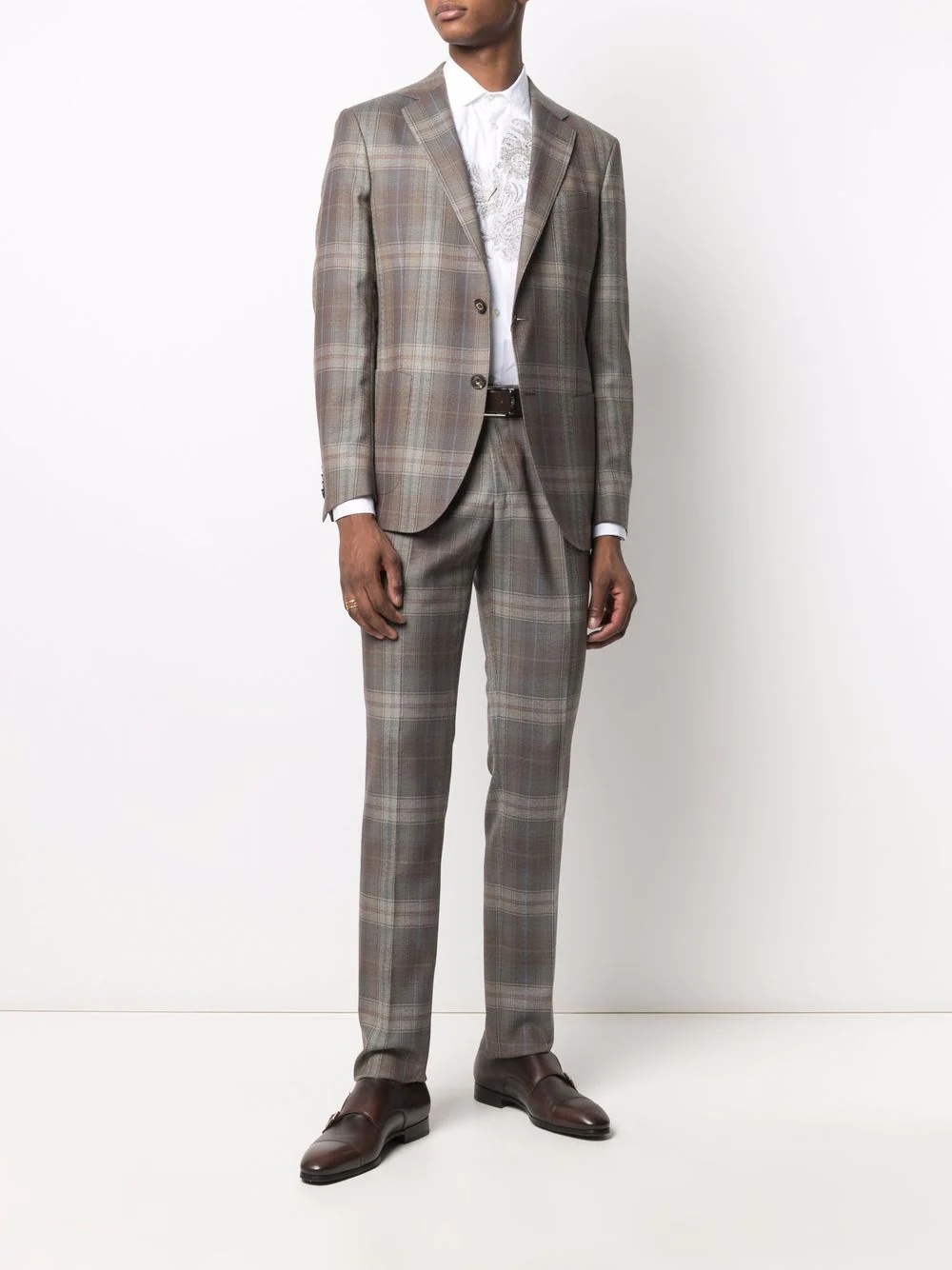 two-piece plaid suit - 2