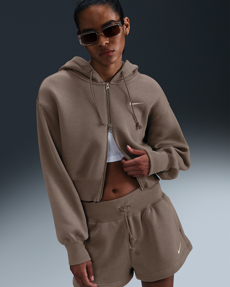 Nike Sportswear Phoenix Fleece Women's Loose Cropped Full-Zip Hoodie - 1