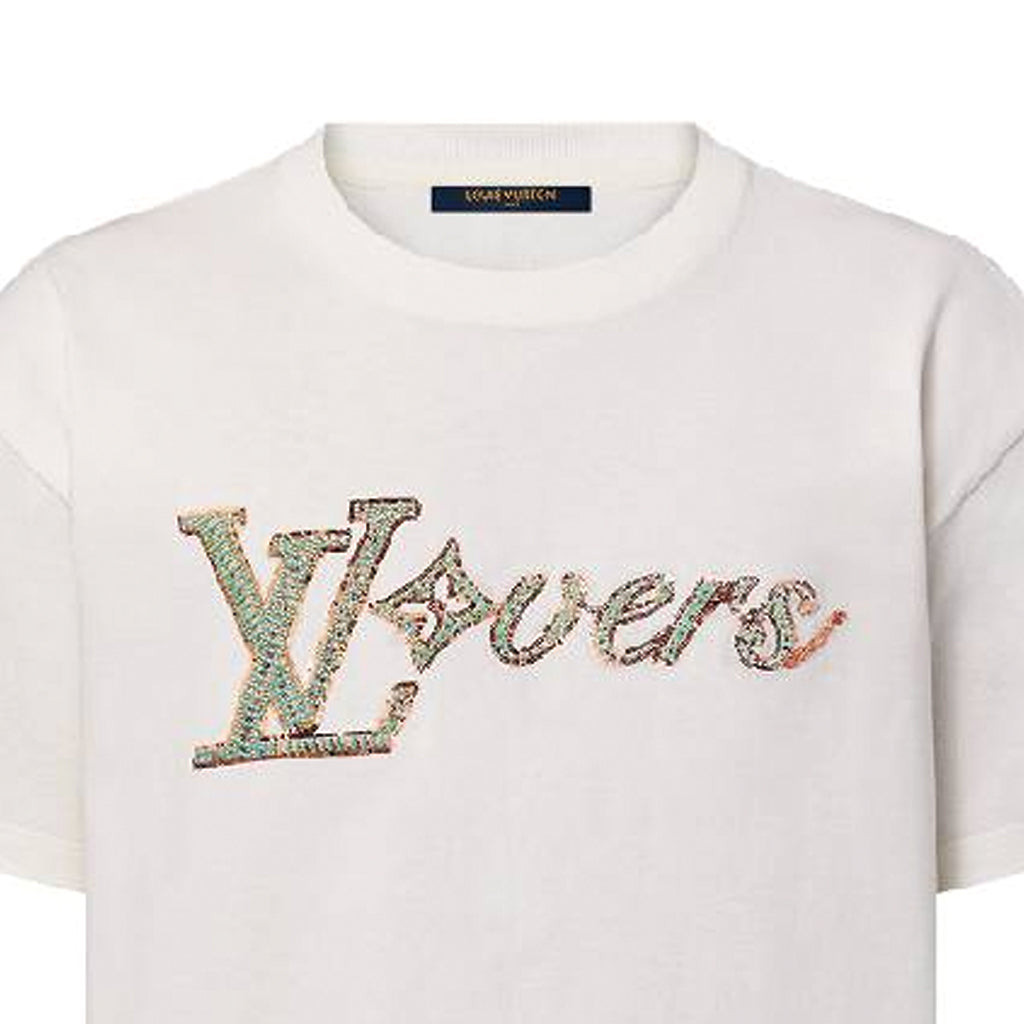 LOUIS VUITTON Embroidered T-shirt 'White' 1AFR96 - 2
