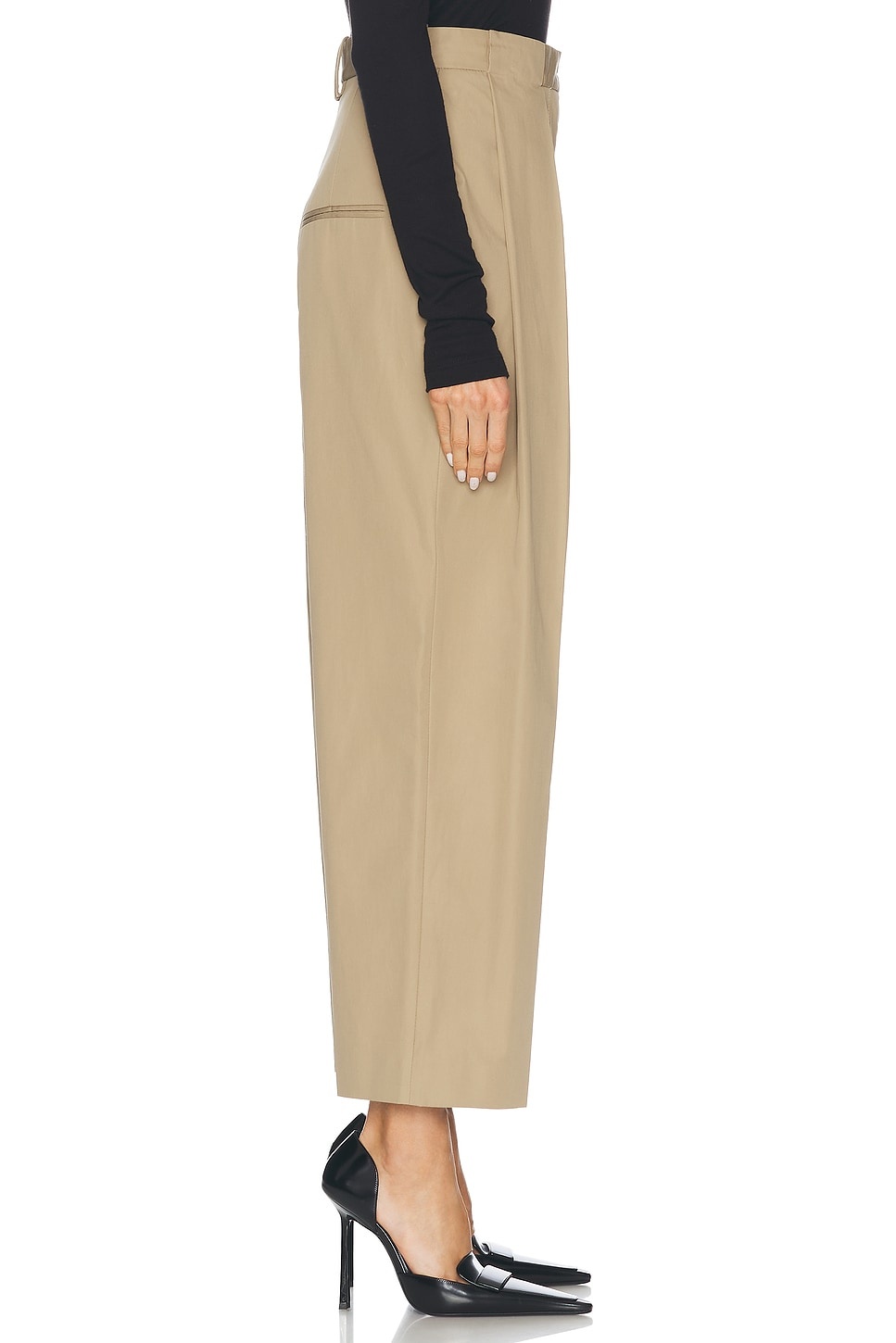 High Waisted Pleated Loose Pant - 3